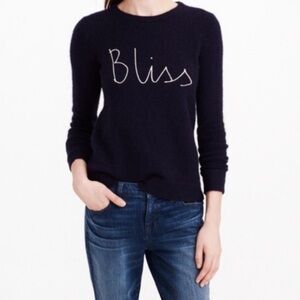 J. Crew Embroidered Bliss Alpaca Blend Winter Ski Sweater Sz Small